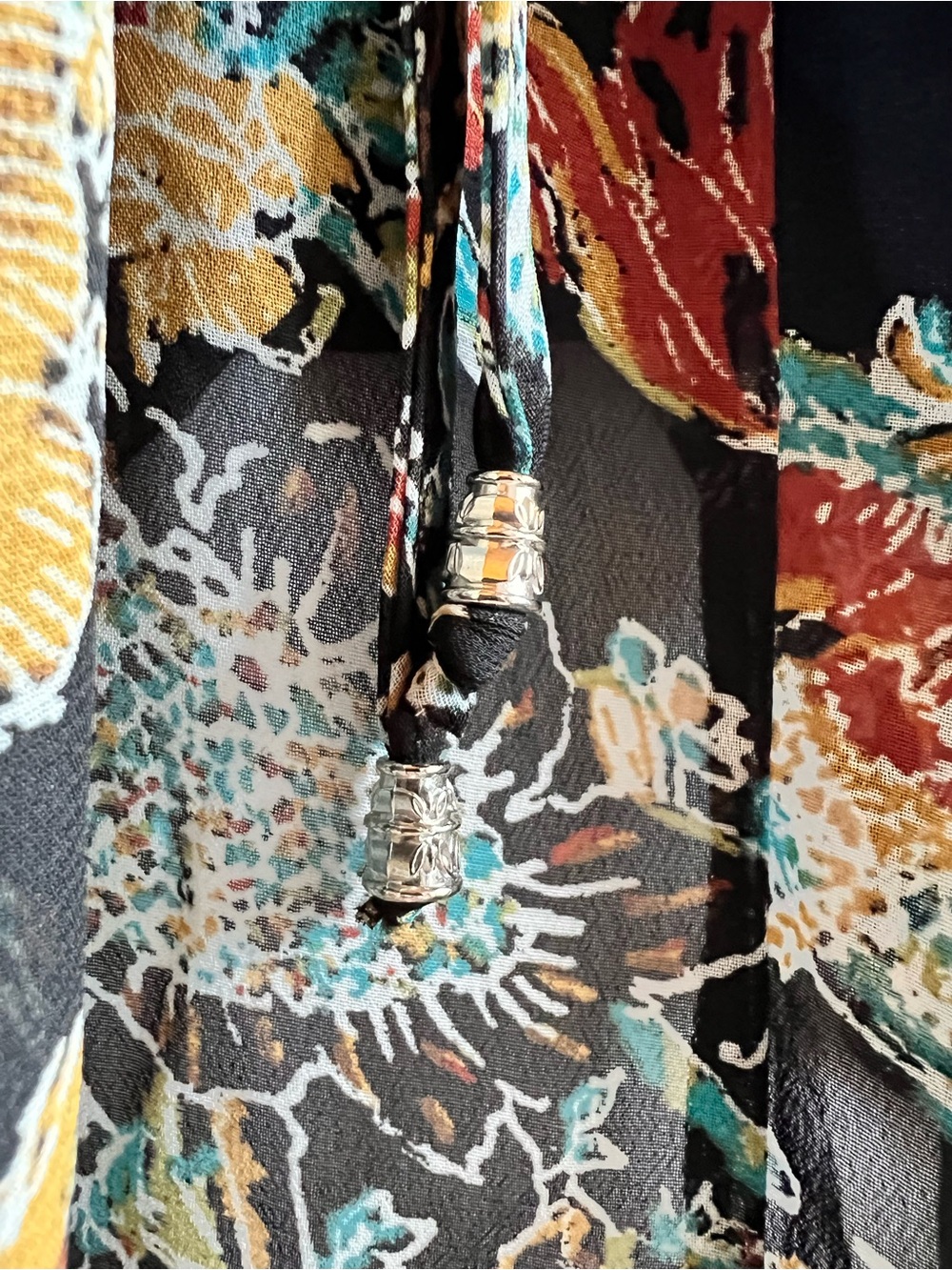 5/$20 Kismet Hi Low Floral Maxi Dress XS Black Lace Boho Festival Wedding Guest - Picture 10 of 12